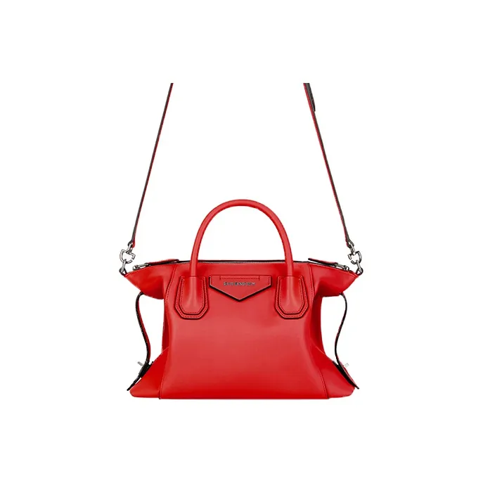 GIVENCHY Antigona Soft Smooth Leather Handbag Shoulder Bag Crossbody Bag Women's Red-0