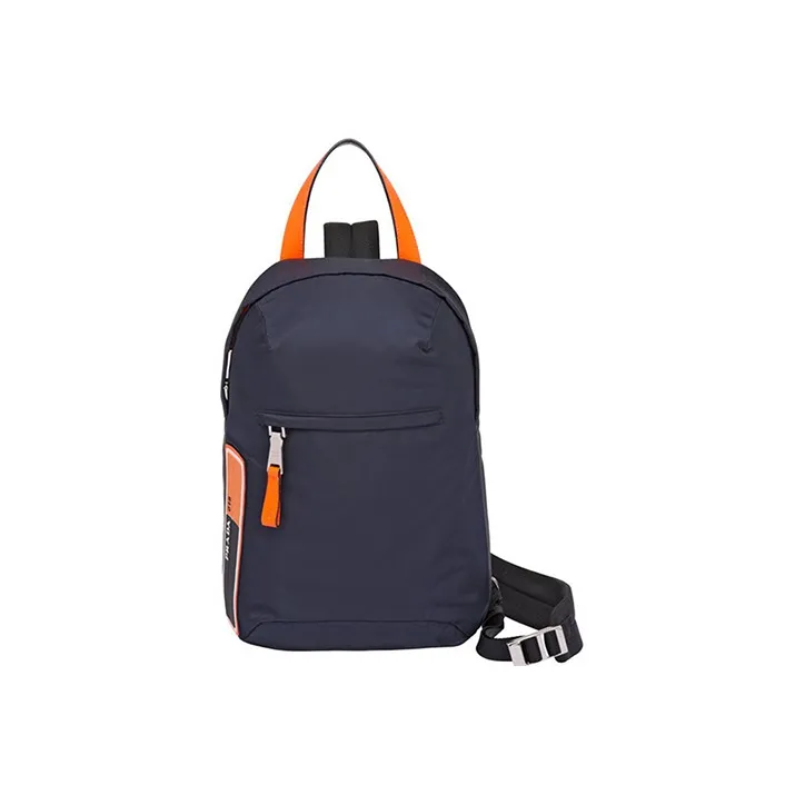 PRADA Fabric Shoulder Bag Men's Navy Blue-0