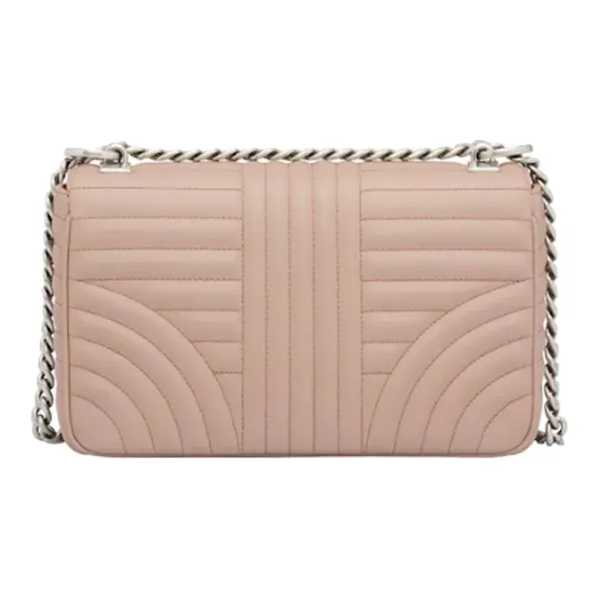 PRADA Diagramme Leather Shoulder Bag Crossbody Bag Medium Size Women's Pink-3