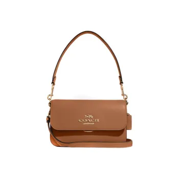 COACH Brynn Leather Handbag, Shoulder Bag, Crossbody Bag Women's Red Brown