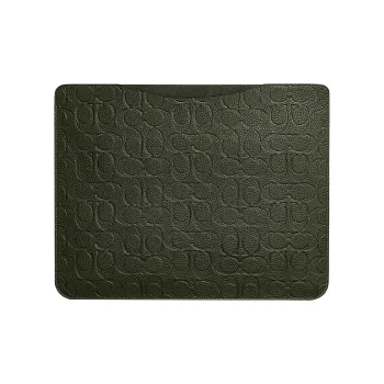 COACH Tablet Leather Clutch Laptop Sleeve Laptop Bag Tubas Unisex Black