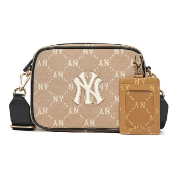 MLB Polyester Combo Bag, Camera Bag, Crossbody Bag Regular Unisex Khaki
