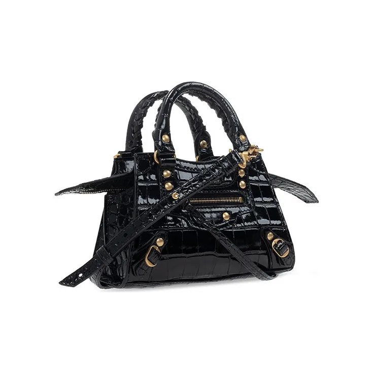 Balenciaga Neo Classic Cow Leather Bag, Biker Bag, One Shoulder Handbag Women's Black-1