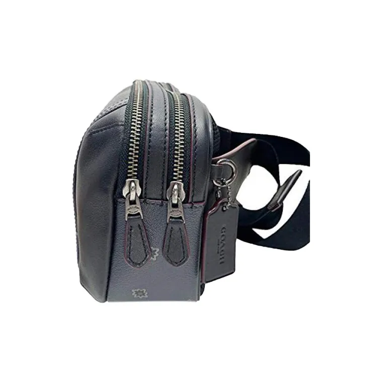 COACH Graham Coated Canvas With Smooth Calfskin Fanny Pack Tubas Men's Black-2