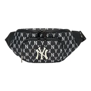 MLB Monogram Collection Polyester Combo Bag One Shoulder Crossbody Fanny Pack Regular Unisex Black