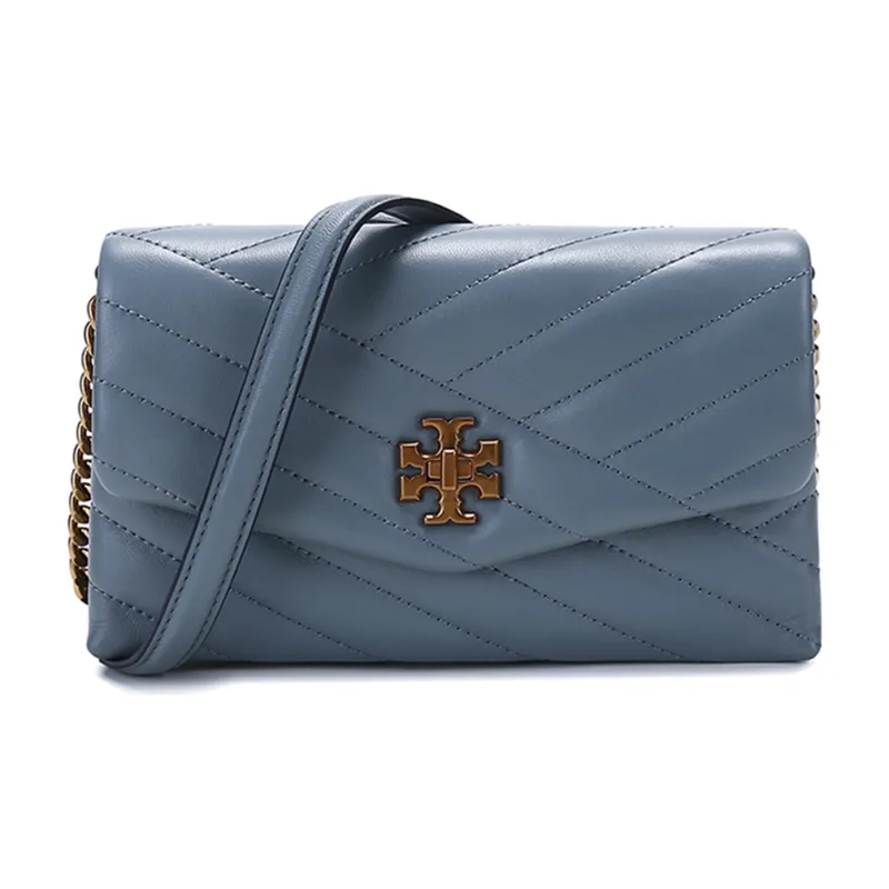 TORY BURCH Kira Sheepskin Crossbody Bag Wallet Shoulder Bag Women's Rainwater Blue-0