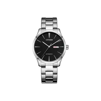 CITIZEN Automatic Mechanical Movement Stainless Steel Strap Watch Men's Watch Black Dial