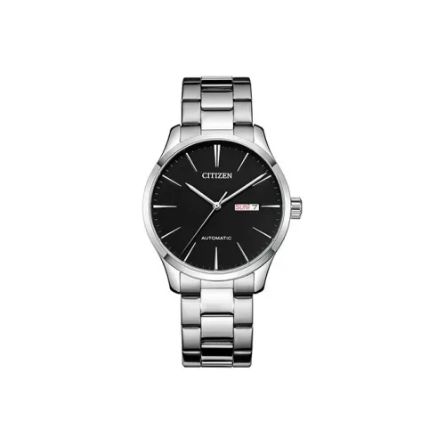 CITIZEN Automatic Mechanical Movement Stainless Steel Strap Watch Men's Watch Black Dial