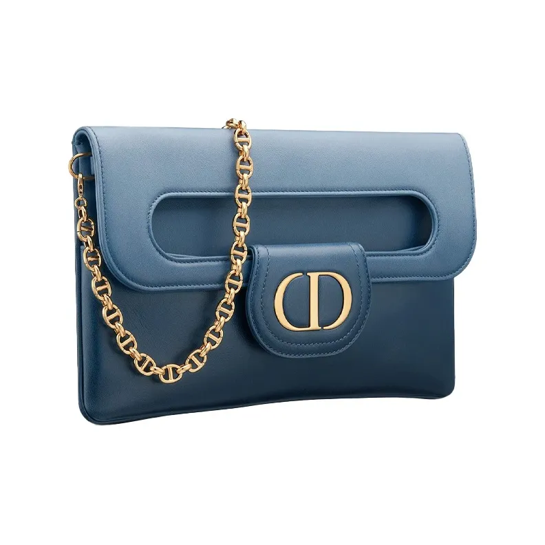 DIOR D-Double Cow Leather Crossbody Bag Shoulder Bag Women's Indigo-1