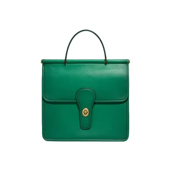 COACH Willis Cow Leather Handbag Shoulder Bag Crossbody Bag Large Size Women's Vintage Green