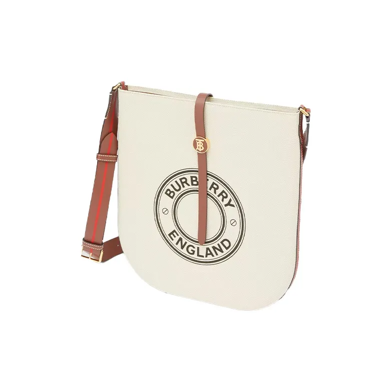Burberry Canvas And Leather Anne Shoulder Bag Women's Natural-1