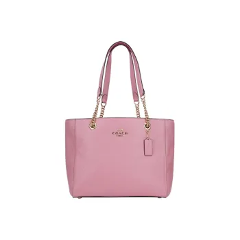 COACH Marlie Leather Tote Bag Shopping Bag Handbag Shoulder Bag Large Size Women's Pink