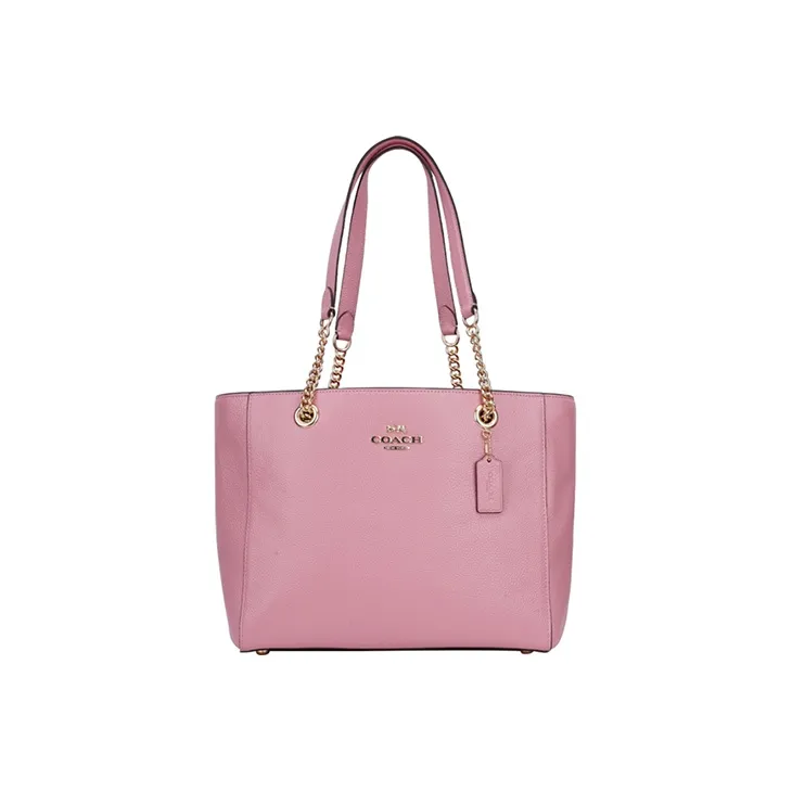 COACH Marlie Leather Tote Bag Shopping Bag Handbag Shoulder Bag Large Size Women's Pink-0