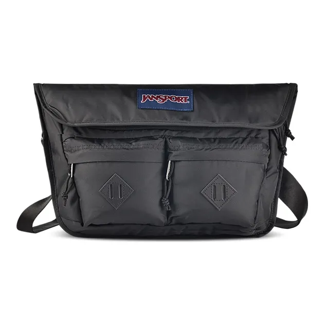 JanSport Nylon Fabric Messenger Bag Crossbody Bags Regular Unisex Black-5