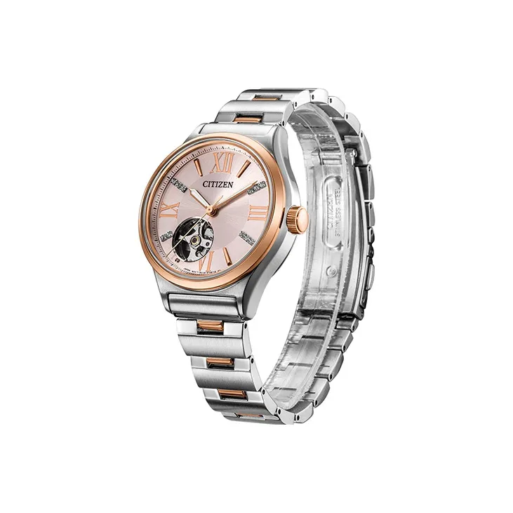 CITIZEN Mechanical Movement Stainless Steel Strap Watch Women's Watch Pink Watch Dial PC1009 51W Brand Direct Supply-1