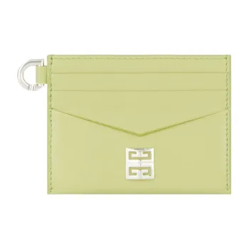 GIVENCHY 4G Cow Leather Card Holder Women's Avocado Green