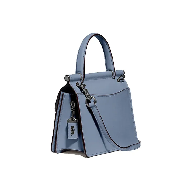 COACH Willis Leather Handbag Shoulder Bag Crossbody Bag Small Size Women's Blue-1