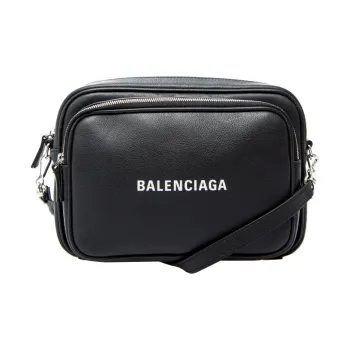 Balenciaga Everyday Cow Leather Crossbody Fanny Pack Men's Black