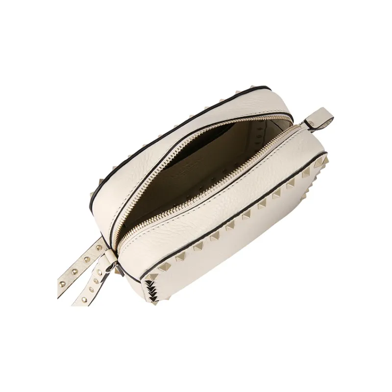 Valentino Cow Leather Shoulder Bag Women's Ecru-4