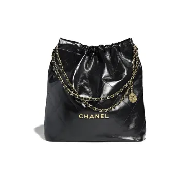 CHANEL 22Bag Smooth Finish Calfskin Tote Bag, Shopping Bag, Portable Crossbody Bag, Shoulder Bag Women's Black