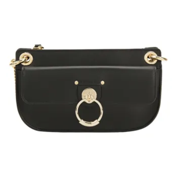 Chloe Cow Leather Material Shoulder Bag Crossbody Bag Women's Black