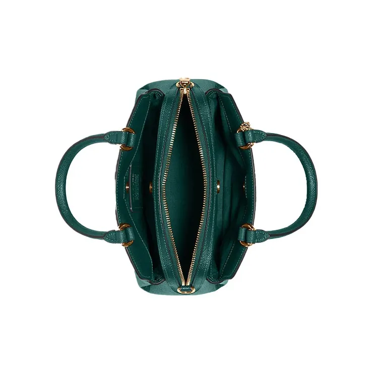 COACH Lillie Leather Handbag Medium Size Women's Green-1