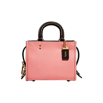 COACH Rogue Leather Handbag Small Size Women's Cherry Blossom Pink