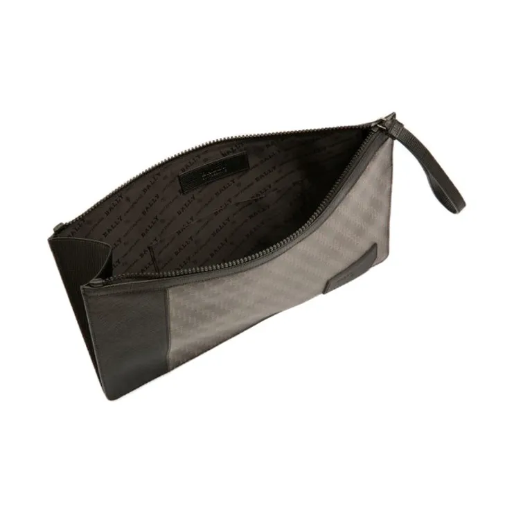 BALLY Artificial Leather Clutch Men's Black Brown-2