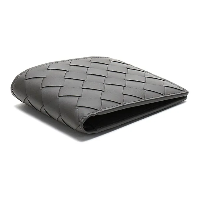 Bottega Veneta Leather Wallet Men's Graphite-4