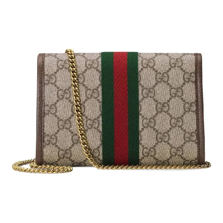 GUCCI Rajah Canvas With Leather One Shoulder Handbag Crossbody Bag Mini Women's Ebony-2