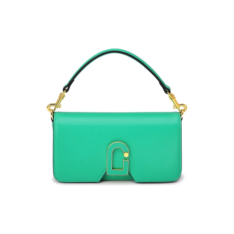 C.LI Genuine Leather Handbag Shoulder Bag Crossbody Bag Women's Bag Regular Women's Klein Blue/Elf Green/Serene White-4