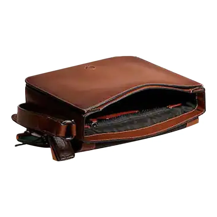 COACH GothamMessenger Leather Flap Messenger Bag Shoulder Bag, Crossbody Bag Men's Brown-2