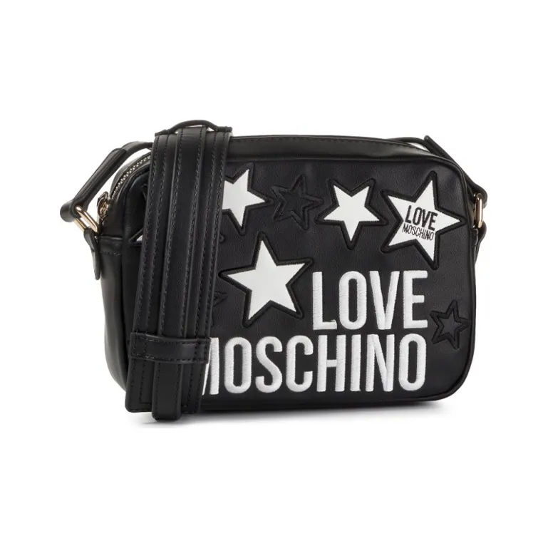 LOVE MOSCHINO Polyurethane Crossbody Bag, Shoulder Bag Women's Black-1