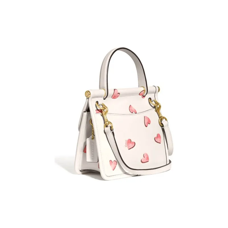 COACH Willis Fabric Crossbody Handbag, Shoulder Bag Trumpets Women's White-1