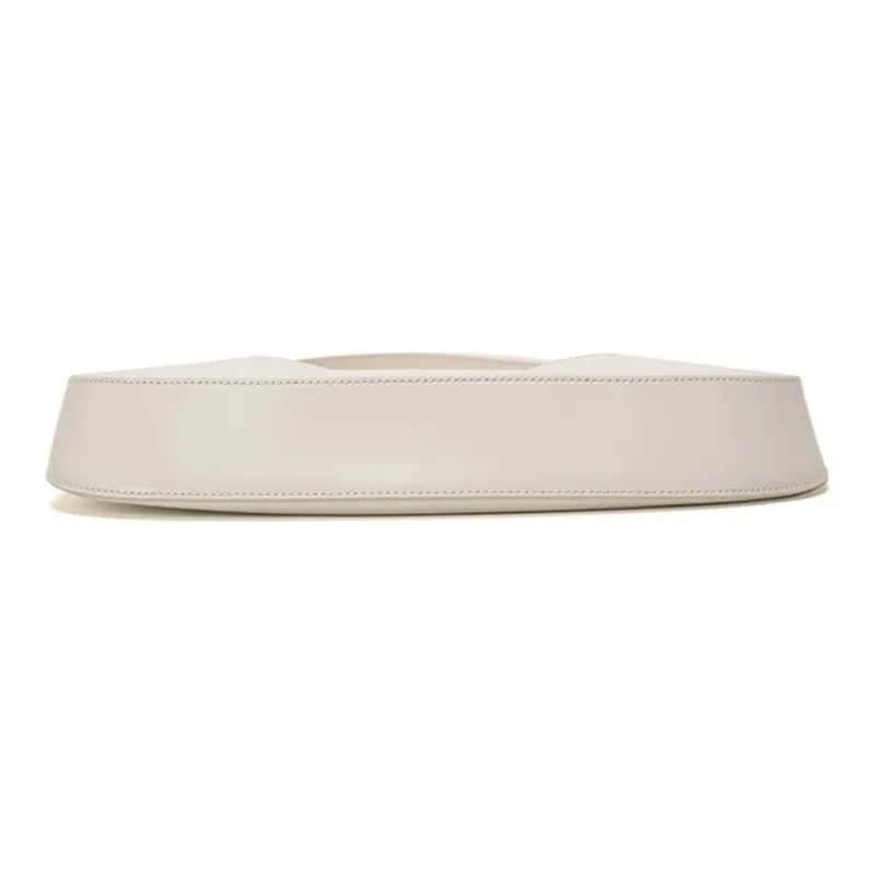 PRADA Cleo Leather Crescent Bag Shoulder Bag Regular Women's White-4