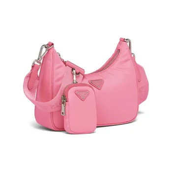 PRADA Nylon Shoulder Bag 3 in 1 Shoulder Bag Handbag Women's Pink