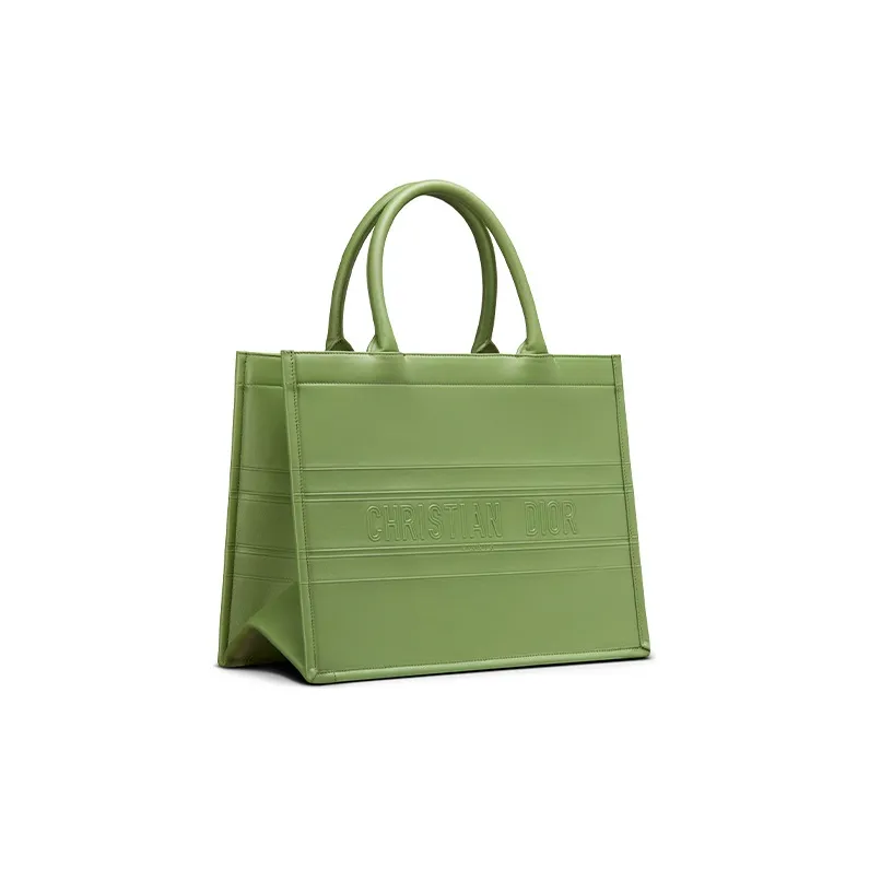 DIOR BookTote Cow Leather Tote Bag Shopping Bag Shoulder Bags Handbags Regular Women's Willow Green-1