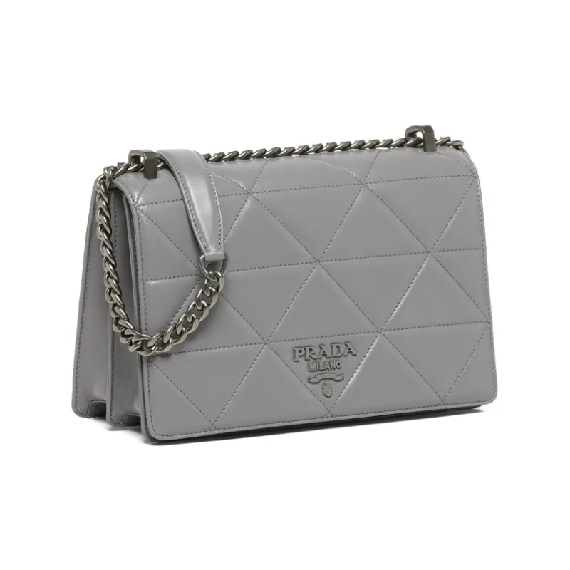 PRADA Sheepskin Chain Bag Crossbody Bag Shoulder Bag Women's Marble Color-1