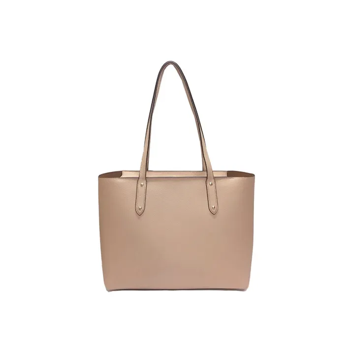 COACH Central Polished Pebbled Leather Tote Bag Shopping Bag Shoulder Bags Women's Nude Pink-2