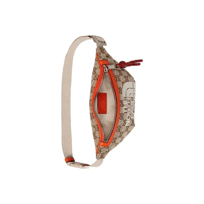 GUCCI X THE NORTH FACE Unisex Fanny Pack Beige/Orange-5