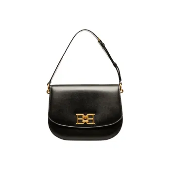 BALLY Beckie Cow Leather Saddle Bag, Shoulder Bag, Crossbody Bag Women's Black