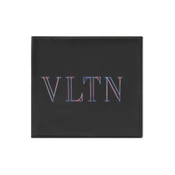 Valentino Luggage Collection Leather Wallet Unisex Black