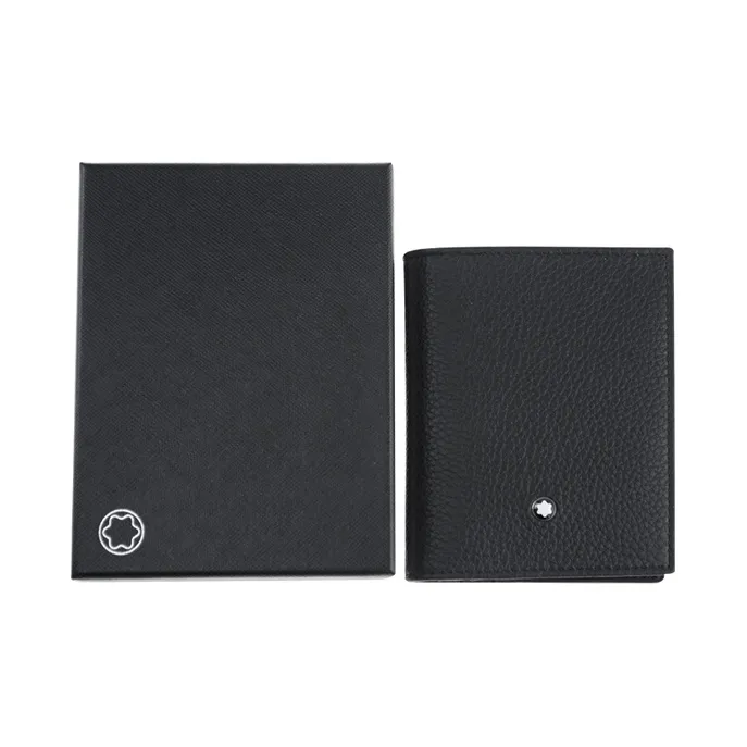 MONTBLANC Meisterstuck Cow Leather Business Card Holder, Card Holder Men's Black-1