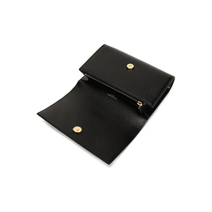 SAINT LAURENT Kate Belt Bag Grain De Poudre Black-5