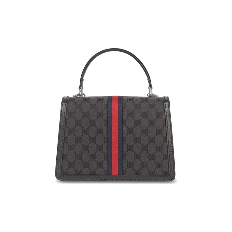Balenciaga GUCCI Collaboration Canvas Leather Briefcase Trumpets Women's-4
