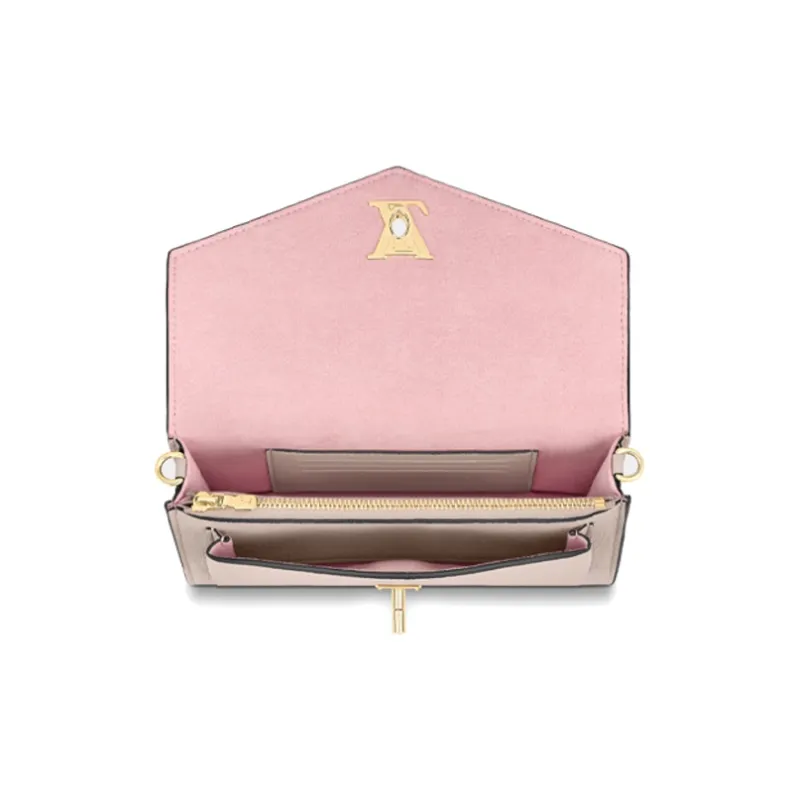 LOUIS VUITTON Mylockme Chain Pochette Greige Beige-3