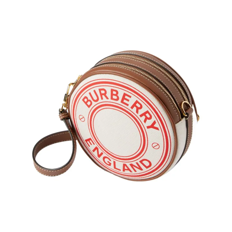 Burberry Louise Canvas With Leather Round Bag, Fanny Pack, Wrist Bag, One Shoulder Crossbody Clutch Women's-2