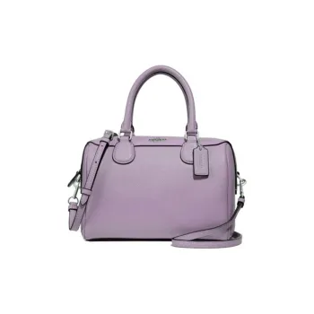 COACH Leather Boston Bag Handbag Shoulder Bag Crossbody Bag Mini Women's Purple