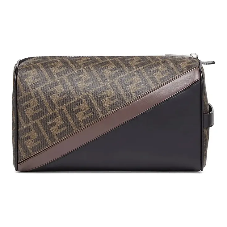 FENDI Fabric Makeup Bag Men's Brown-2