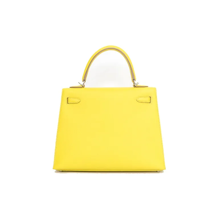 HERMES Kelly Epsom Leather Kelly Bag Handbags Women's 9R Lime Lemon-2